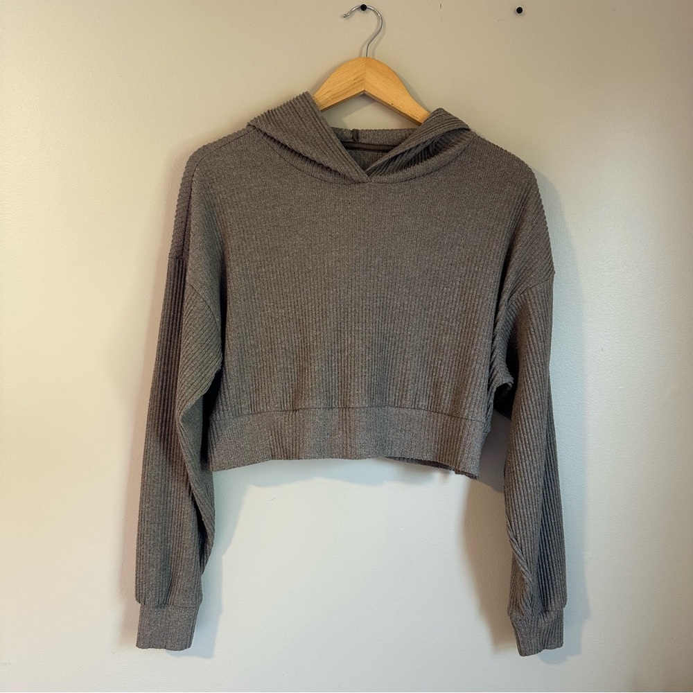 ALO Yoga Muse Hoodie Cropped Olive, Size Small
